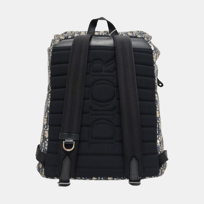 DIOR Explorer Black Canvas Monogram Quilted Backpack Golden Hardware-(SKU)-966460846