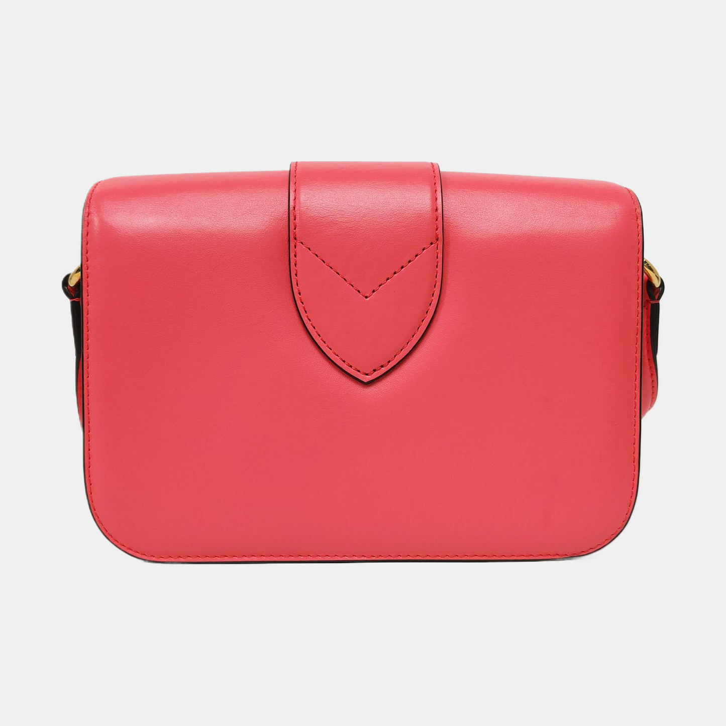 LOUIS VUITTON PONT 9 Red Calfskin Shoulder Bag Handbag Golden Hardware-(SKU)-966331663