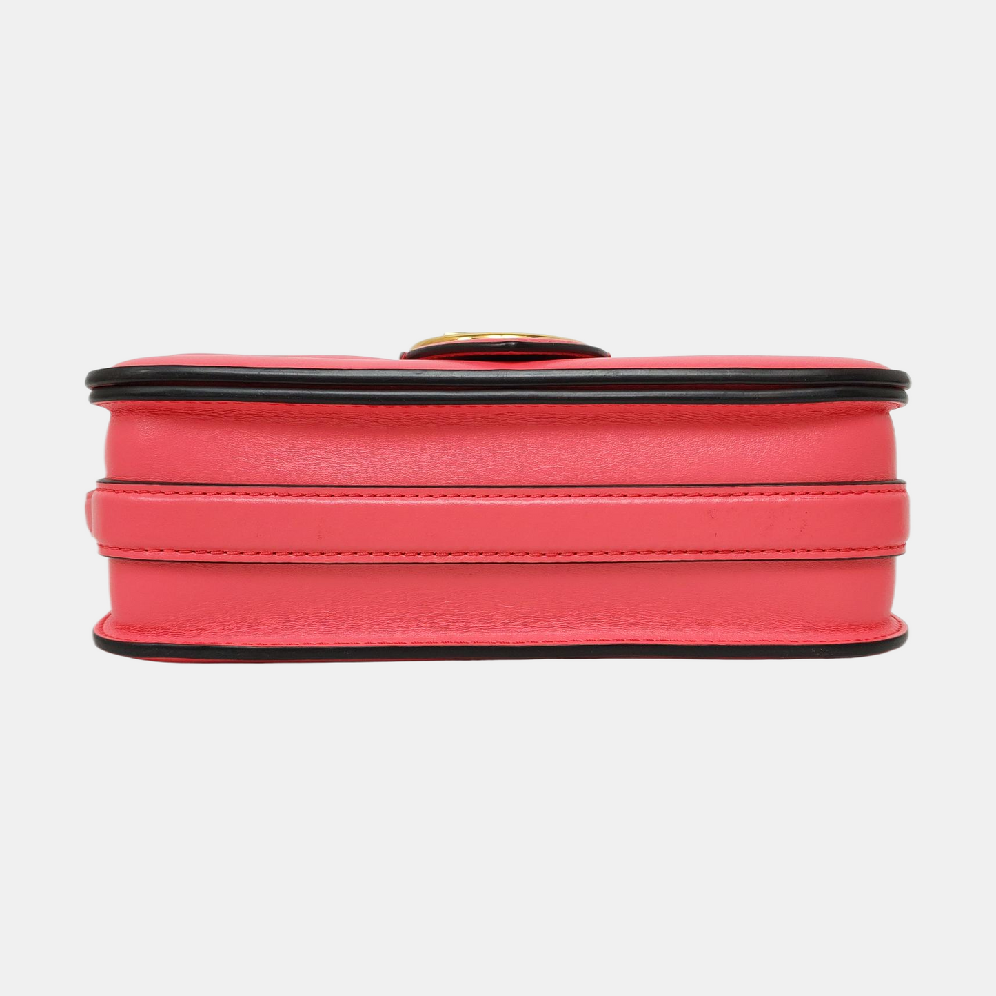 LOUIS VUITTON PONT 9 Red Calfskin Shoulder Bag Handbag Golden Hardware-(SKU)-966331663