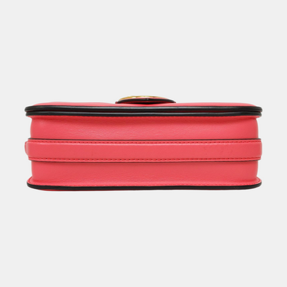 LOUIS VUITTON PONT 9 Red Calfskin Shoulder Bag Handbag Golden Hardware-(SKU)-966331663