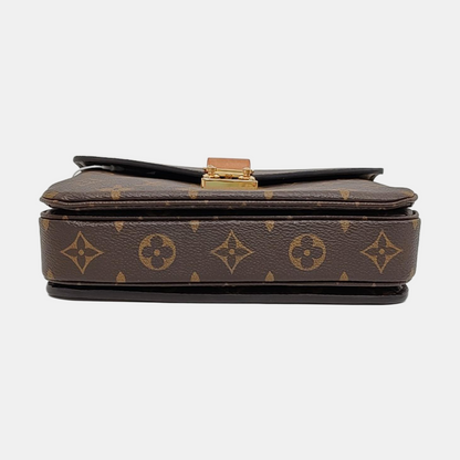 LOUIS VUITTON MÉTIS EAST WEST Brown Coated Canvas Monogram Crossbody Shoulder Bag Tote Bag Single Shoulder Bag with Detachable Straps-(SKU)-966155096
