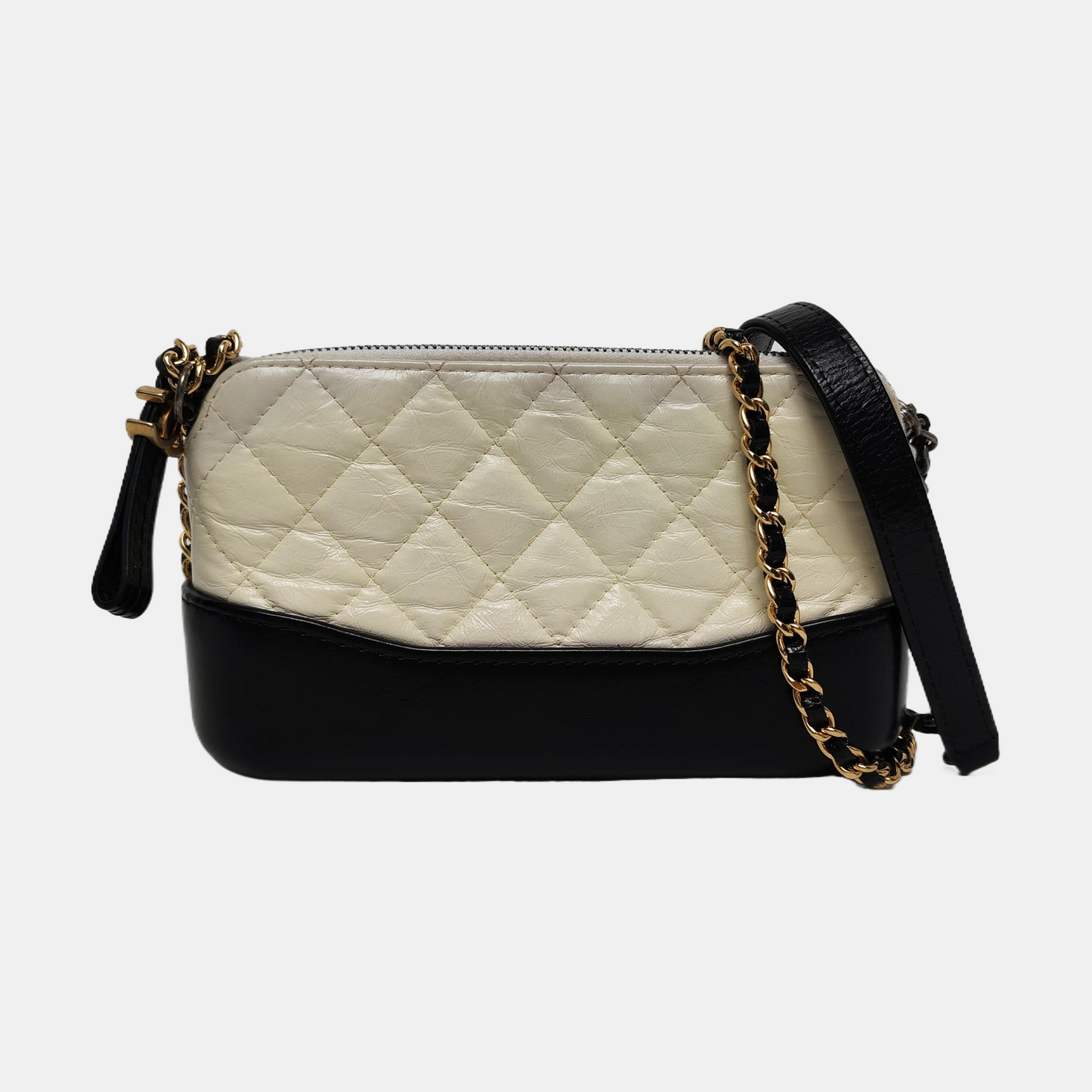 CHANEL GABRIELLE Mini White Calfskin Quilted Crossbody Shoulder Bag Detachable Strap-(SKU)-966197300