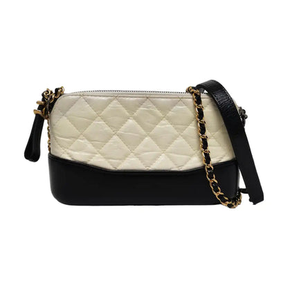 CHANEL GABRIELLE Mini White Calfskin Quilted Crossbody Shoulder Bag Detachable Strap-(SKU)-966197300
