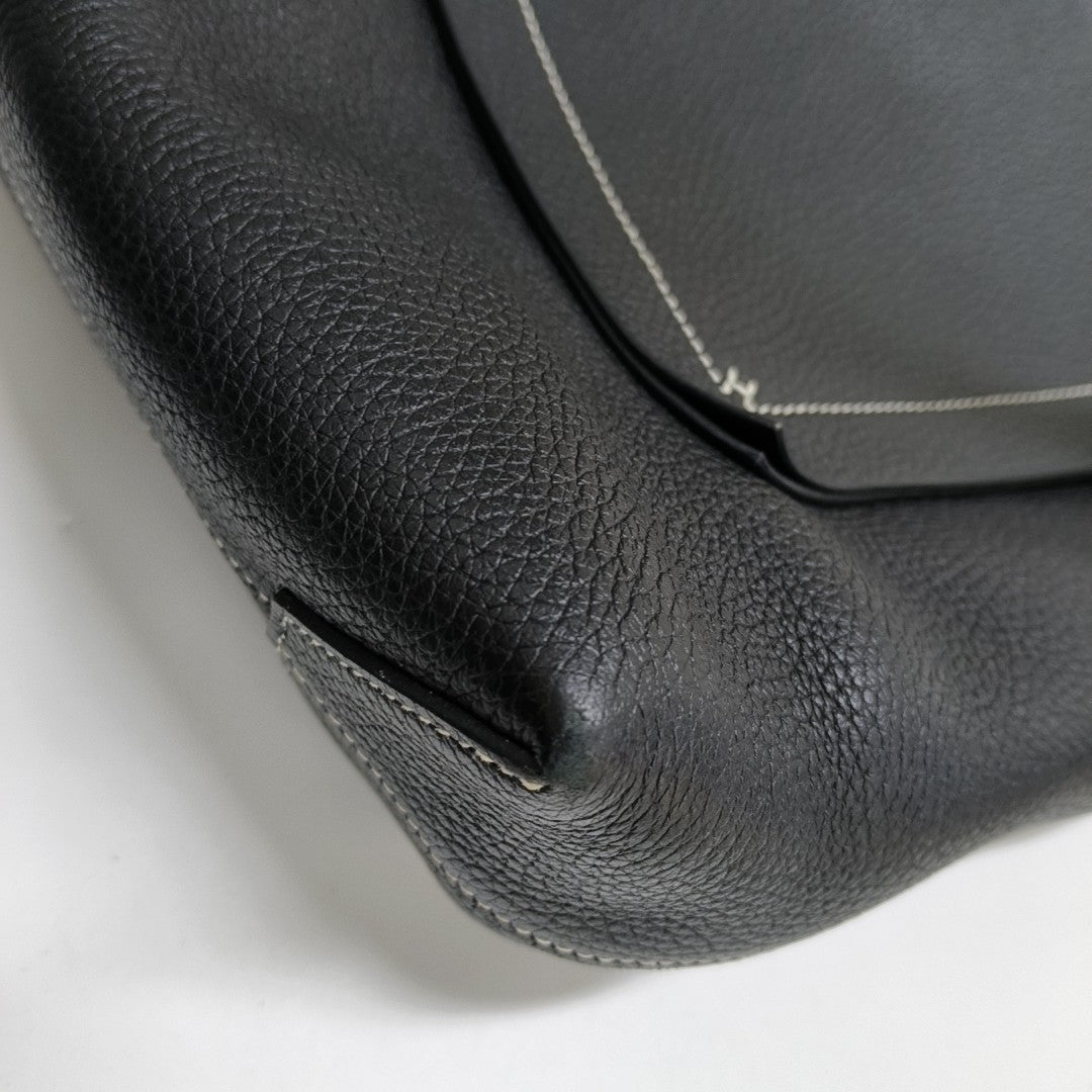 HERMÈS Cabasellier Black Clemence Leather Single Shoulder Bag Z Mark-(SKU)-966768126
