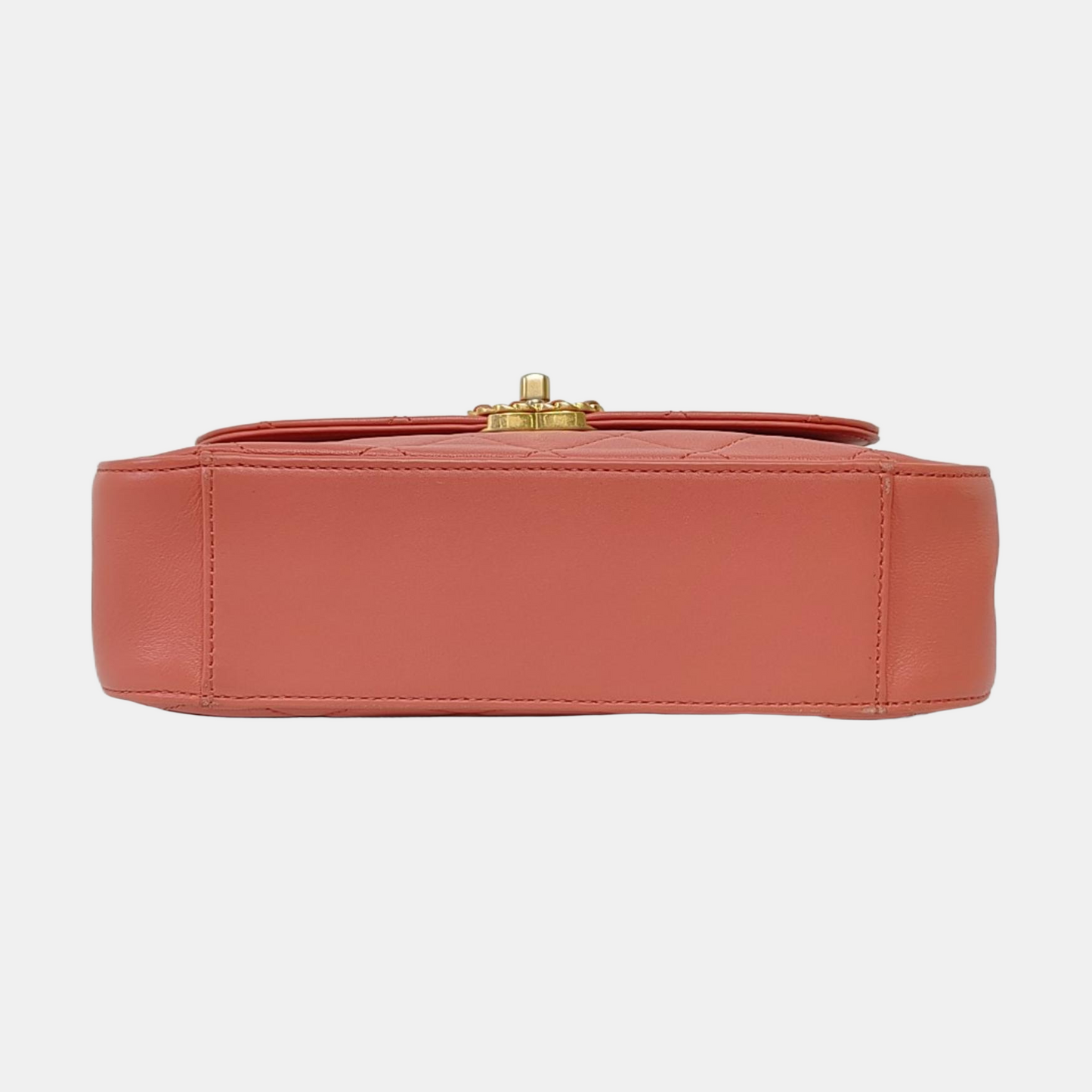 CHANEL CHAIN INFINITY TOP HANDLE Pink Leather Quilted Chain Bag Single Shoulder Bag, Handbag, Crossbody Bag, Gold Hardware, 28 Clasp-(SKU)-966446477