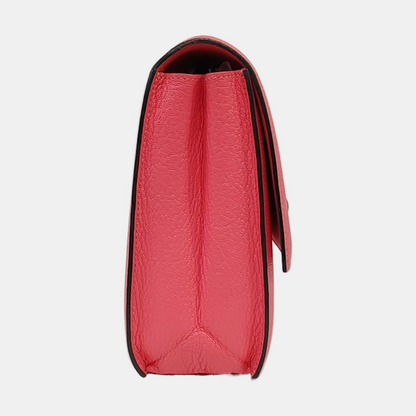 HERMÈS Verrou Stunning Pink Chèvre Mysore Goat Leather Clutch Gun Bag with Silver Hardware A-(SKU)-933861481