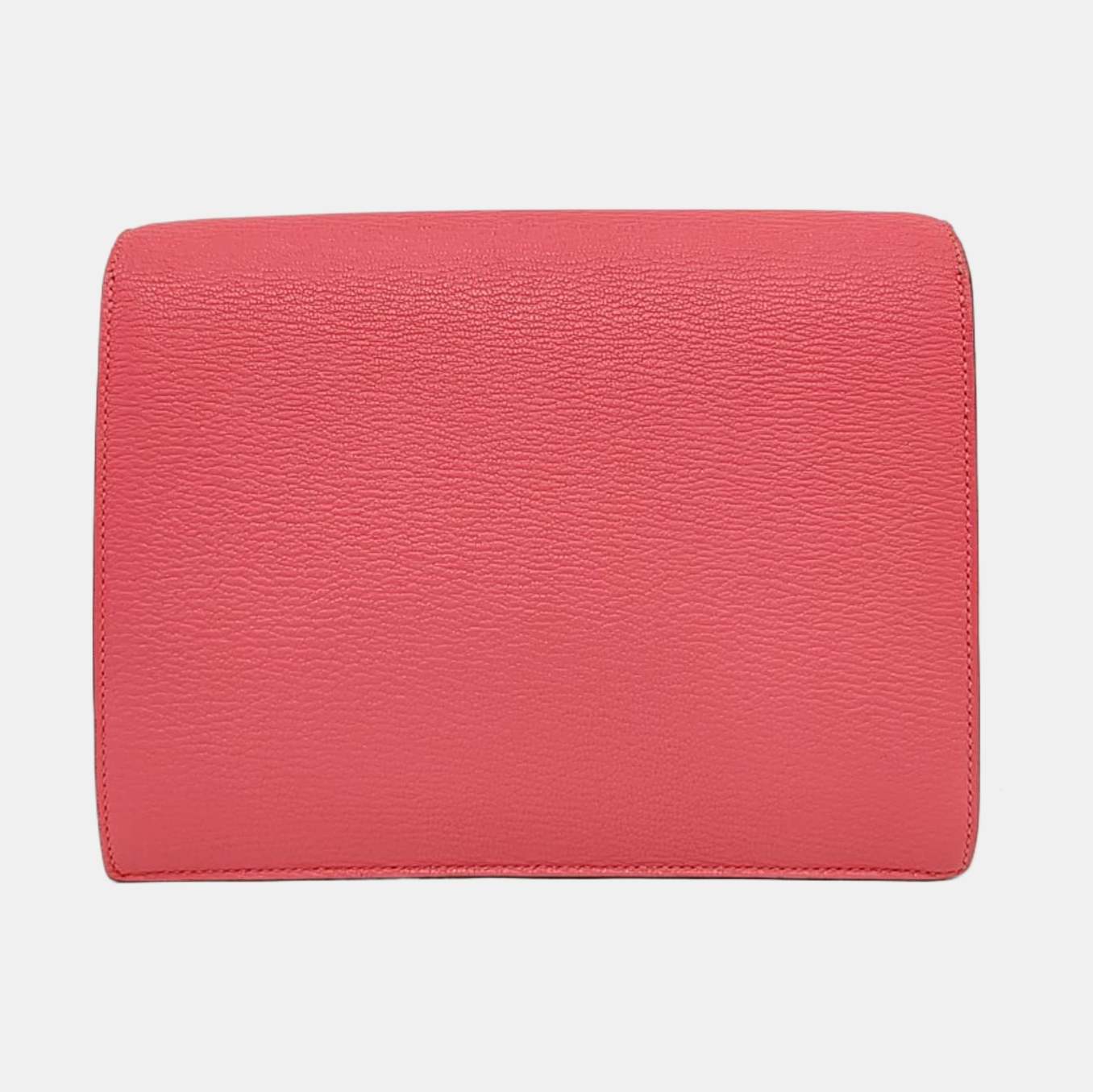 HERMÈS Verrou Stunning Pink Chèvre Mysore Goat Leather Clutch Gun Bag with Silver Hardware A-(SKU)-933861481