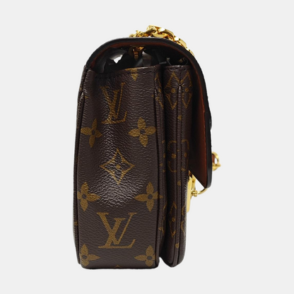 LOUIS VUITTON MARCEAU Brown Coated Canvas Monogram Single Shoulder Bag Crossbody Bag Gold Hardware-(SKU)-966263991