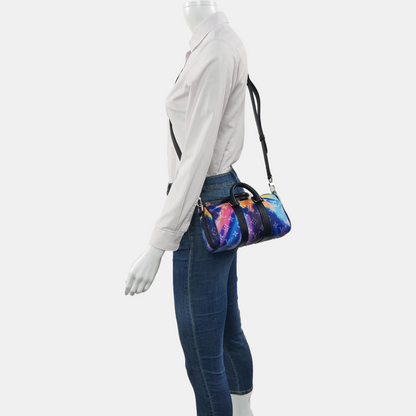 LOUIS VUITTON KEEPALL Nano Multicolor Coated Canvas Monogram Vernis Boston Bag Crossbody Bag Shoulder Bag Tote Bag Adjustable Strap Silver Hardware Removable Strap-(SKU)-966562735