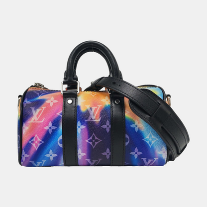 LOUIS VUITTON KEEPALL Nano Multicolor Coated Canvas Monogram Vernis Boston Bag Crossbody Bag Shoulder Bag Tote Bag Adjustable Strap Silver Hardware Removable Strap-(SKU)-966562735