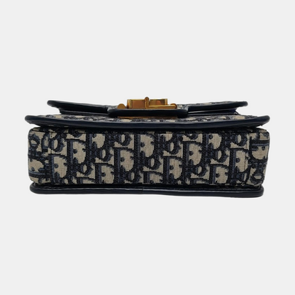 DIOR Dioraddict Blue Canvas Monogram Single Shoulder Bag and Crossbody with Gold Hardware-(SKU)-966513977