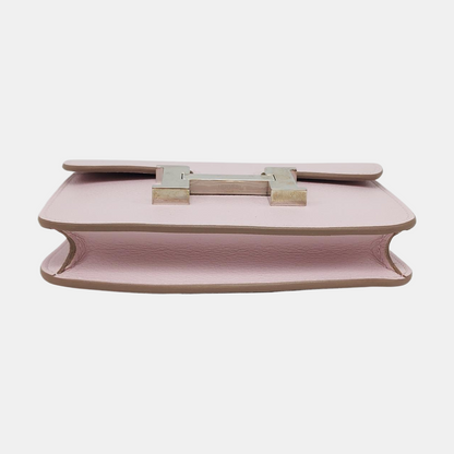 HERMÈS Constance Slim Fantasy Purple Evercolor Calfskin Card Case with Silver Hardware and B Stamp-(SKU)-966465502