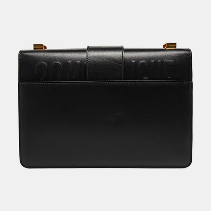 DIOR 30 Montaigne Black Leather Montaigne Bag Shoulder Bag Tote Bag Golden Hardware Removable Strap-(SKU)-966757024