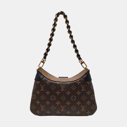 LOUIS VUITTON TWINNY Brown Coated Canvas Monogram Shoulder Bag with Detachable Strap-(SKU)-966609375