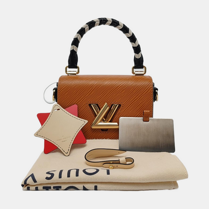 LOUIS VUITTON TWIST Mini Khaki EPI Leather Water Ripple Shoulder Bag Handbag Crossbody Bag Golden Hardware-(SKU)-966729031