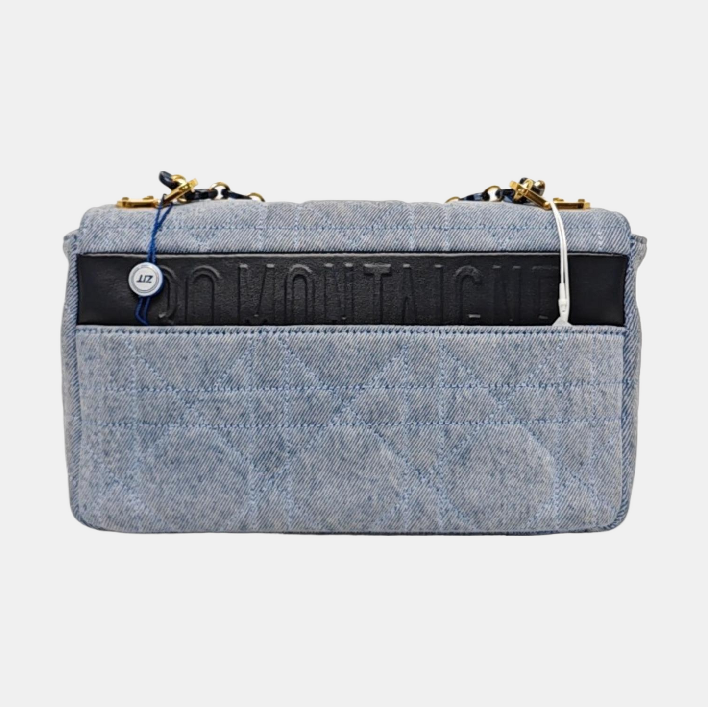 DIOR Dior Caro Medium Blue Denim Quilted Crossbody Shoulder Bag Tote Bag-(SKU)-966917875