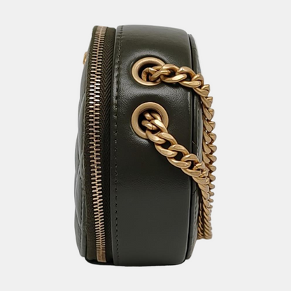 CHANEL CHANEL 19 Dark Green Lamb Skin Quilted Shoulder Bag, Handbag, Crossbody Bag with Gold Hardware-(SKU)-966830249