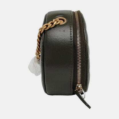 CHANEL CHANEL 19 Dark Green Lamb Skin Quilted Shoulder Bag, Handbag, Crossbody Bag with Gold Hardware-(SKU)-966830249