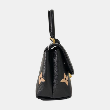 LOUIS VUITTON MADELEINE black leather Monogram embossed crossbody bag handbag shoulder bag complete accessories-(SKU)-946944708