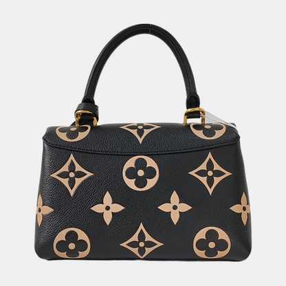 LOUIS VUITTON MADELEINE black leather Monogram embossed crossbody bag handbag shoulder bag complete accessories-(SKU)-946944708