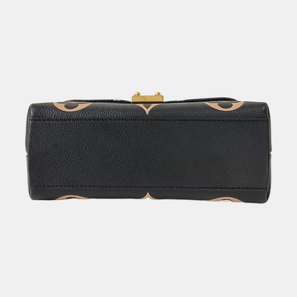 LOUIS VUITTON MADELEINE black leather Monogram embossed crossbody bag handbag shoulder bag complete accessories-(SKU)-946944708