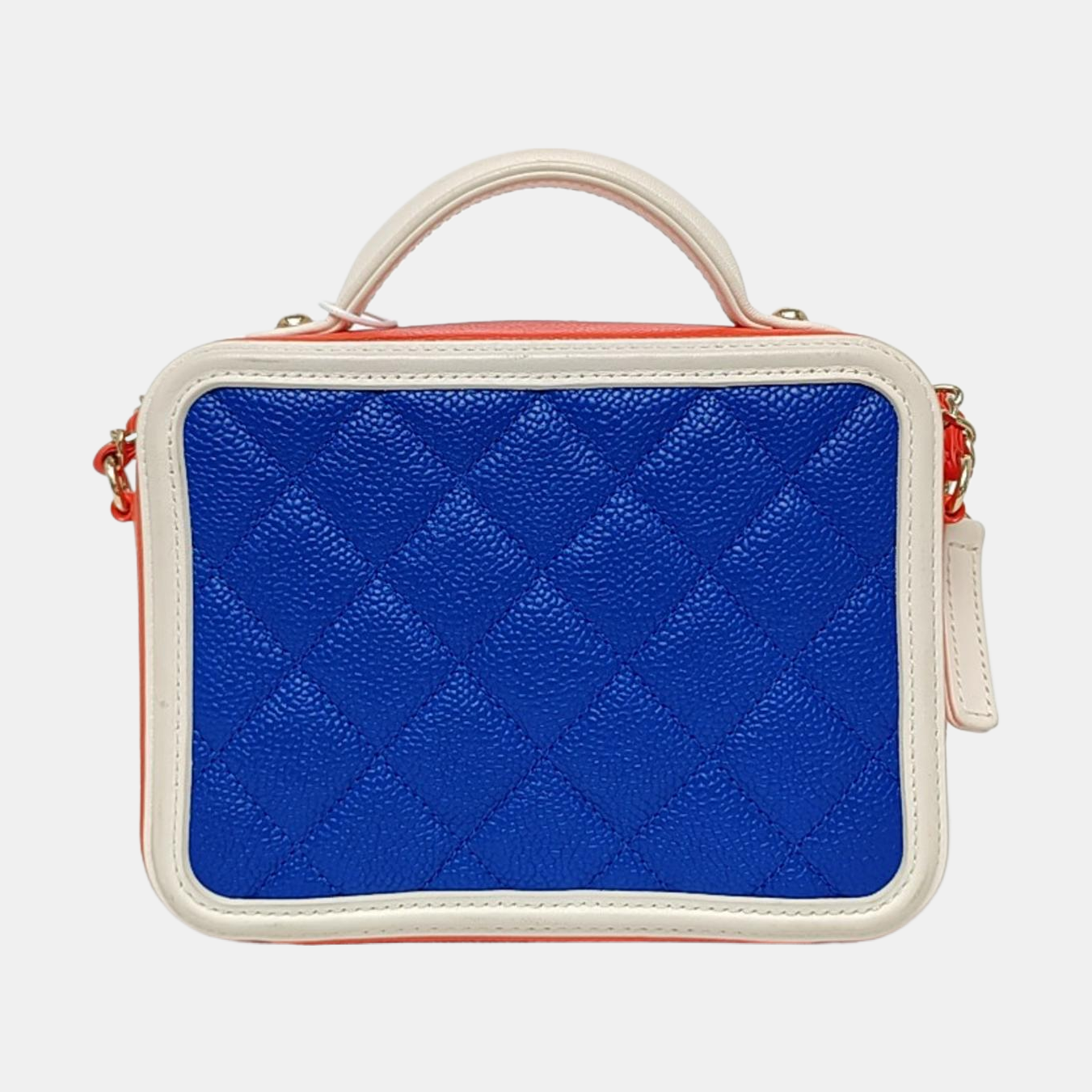 CHANEL FILIGREE Small Blue Quilted Lamb Skin Shoulder Bag with Chain Strap, Gold Hardware, 27 Flap-(SKU)-967130375