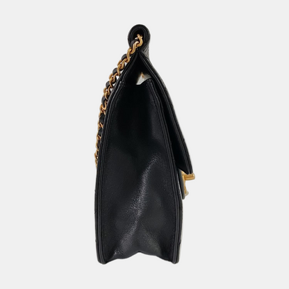 CHANEL EX FLAP Black Cowhide Quilted Monogram Shoulder Bag Crossbody with Gold Hardware, 27 Clasp-(SKU)-967025083