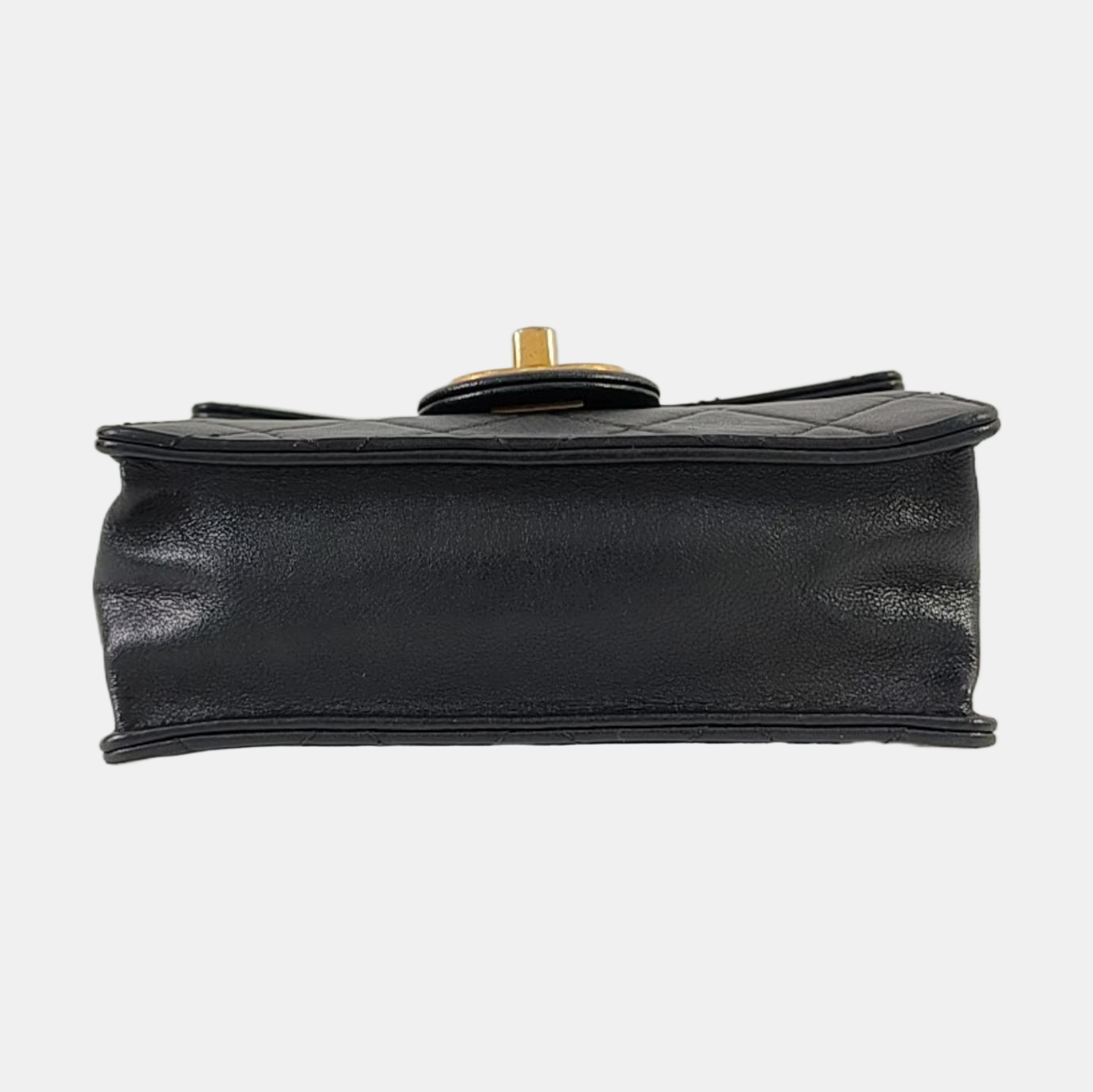 CHANEL EX FLAP Black Cowhide Quilted Monogram Shoulder Bag Crossbody with Gold Hardware, 27 Clasp-(SKU)-967025083