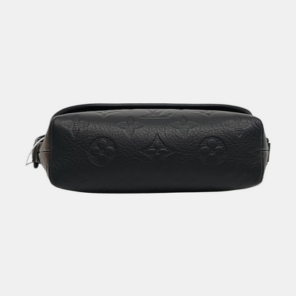 LOUIS VUITTON PULSE Mini Black Cowhide Monogram Embossed Shoulder Bag Crossbody Bag Black Hardware Complete Accessories-(SKU)-967194716