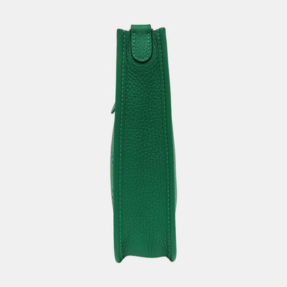 HERMÈS Evelyne 17 Cartoon Green Clemence Leather Cutout Shoulder Bag Crossbody Bag Handbag Detachable Strap Silver Hardware W Stamp Complete Accessories-(SKU)-967059871