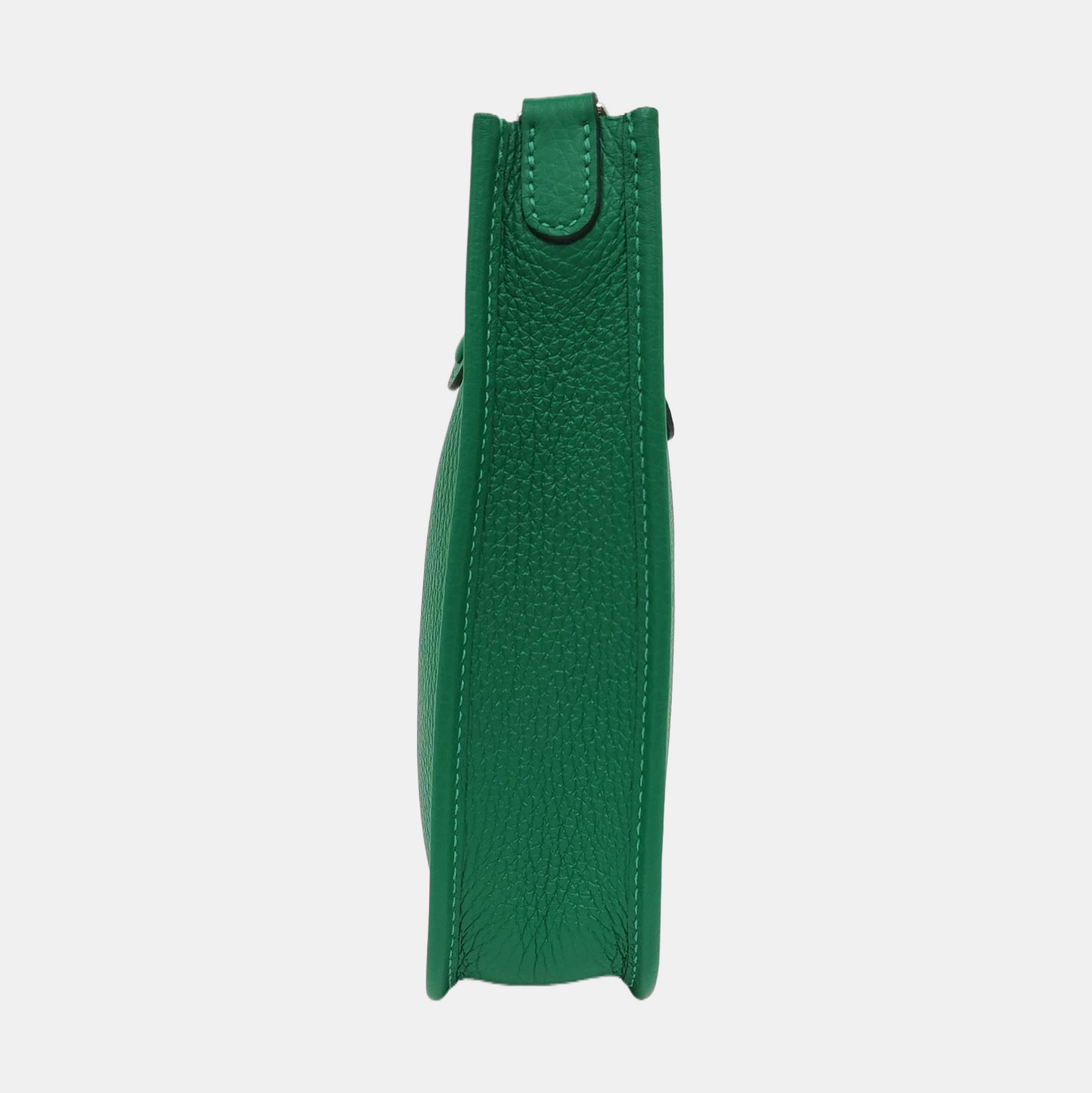HERMÈS Evelyne 17 Cartoon Green Clemence Leather Cutout Shoulder Bag Crossbody Bag Handbag Detachable Strap Silver Hardware W Stamp Complete Accessories-(SKU)-967059871