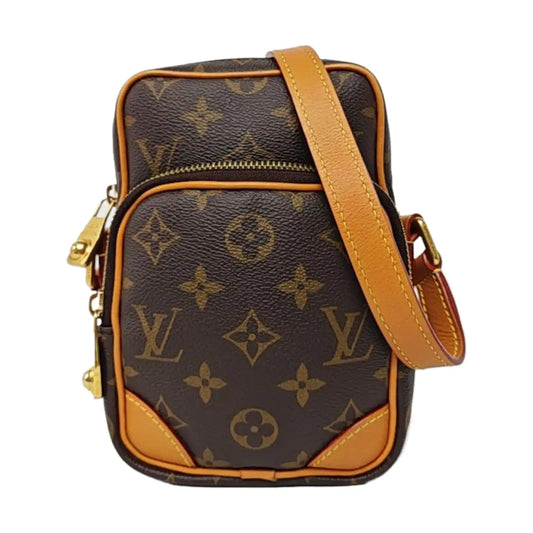 LOUIS VUITTON AMAZON Brown Coated Canvas Monogram Single Shoulder Bag Crossbody Bag with Gold Hardware-(SKU)-967684136