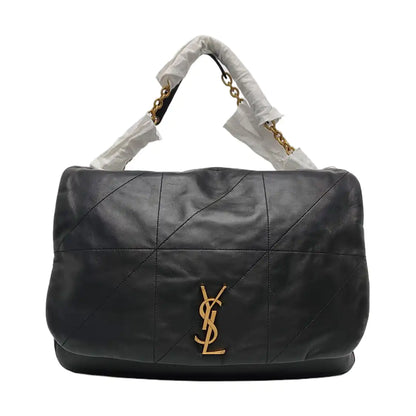 YSL JAMIE Black Lamb Leather Quilted Single-Shoulder Bag with Gold Hardware-(SKU)-966837052