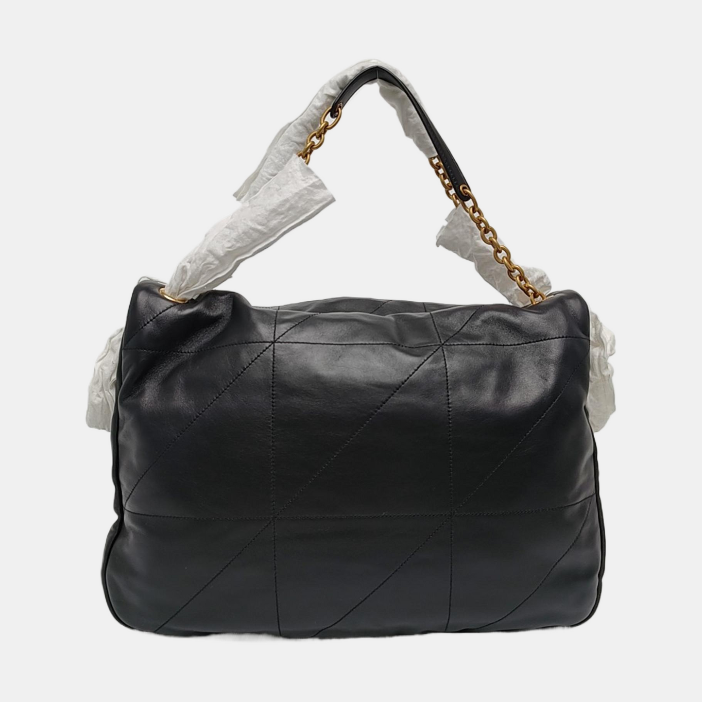 YSL JAMIE Black Lamb Leather Quilted Single-Shoulder Bag with Gold Hardware-(SKU)-966837052