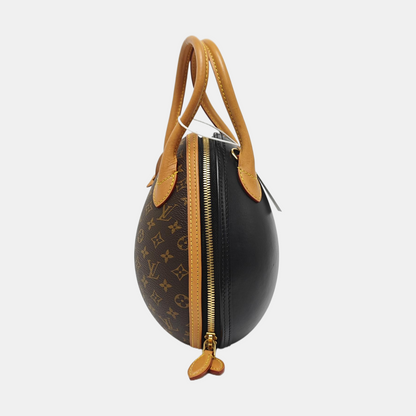 LOUIS VUITTON EGG Brown Coated Canvas Monogram Shoulder Bag Tote with Detachable Strap-(SKU)-967372785