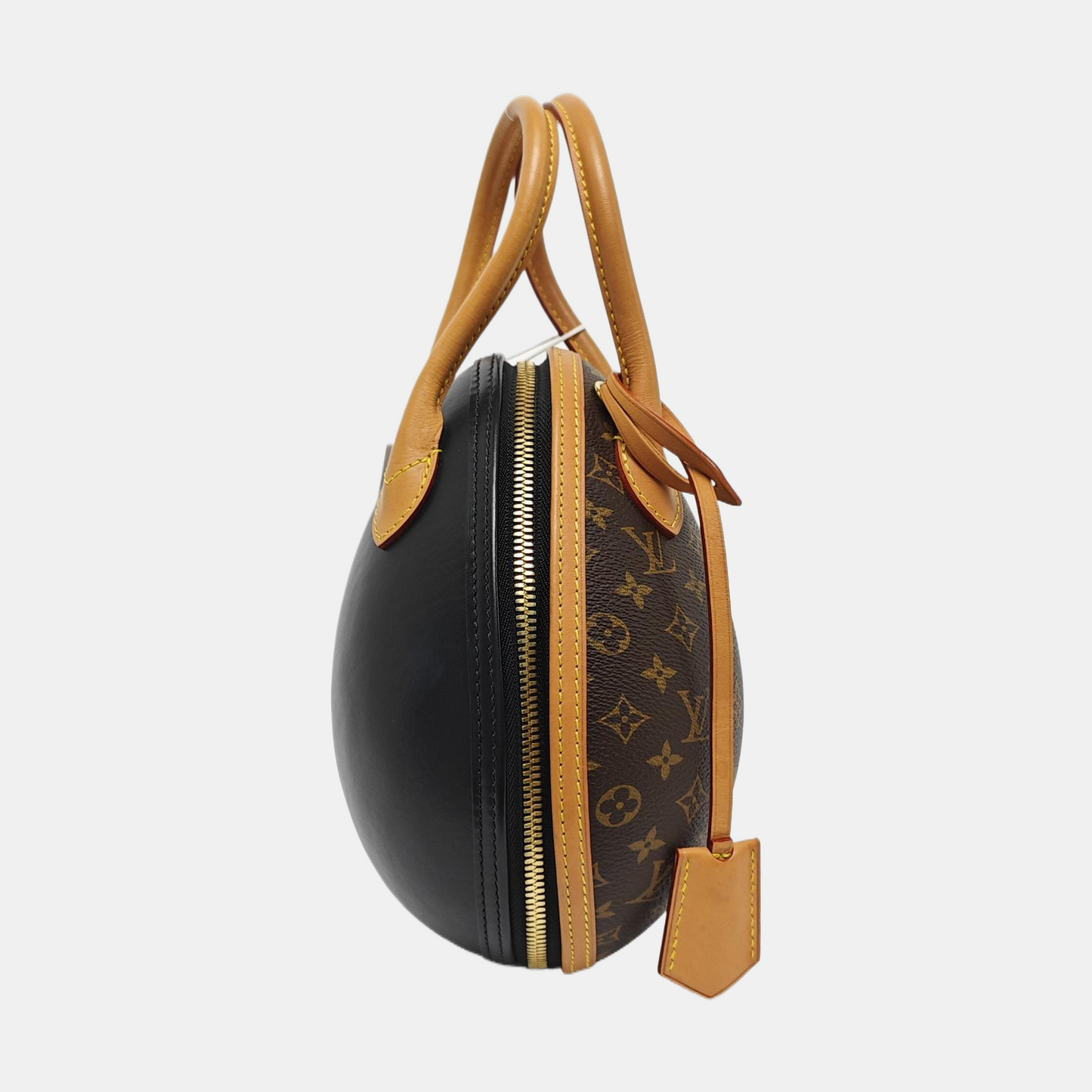 LOUIS VUITTON EGG Brown Coated Canvas Monogram Shoulder Bag Tote with Detachable Strap-(SKU)-967372785