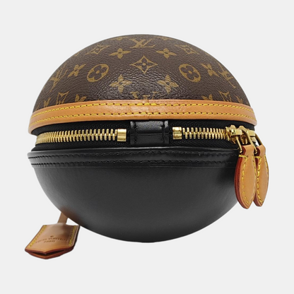 LOUIS VUITTON EGG Brown Coated Canvas Monogram Shoulder Bag Tote with Detachable Strap-(SKU)-967372785