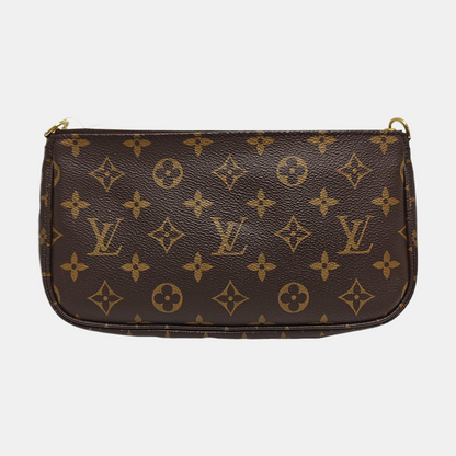 LOUIS VUITTON MULTI Medium Brown Coated Canvas Monogram Five-in-One Single Shoulder Bag Handbag Crossbody Bag with Detachable Strap and Pockets-(SKU)-967515730