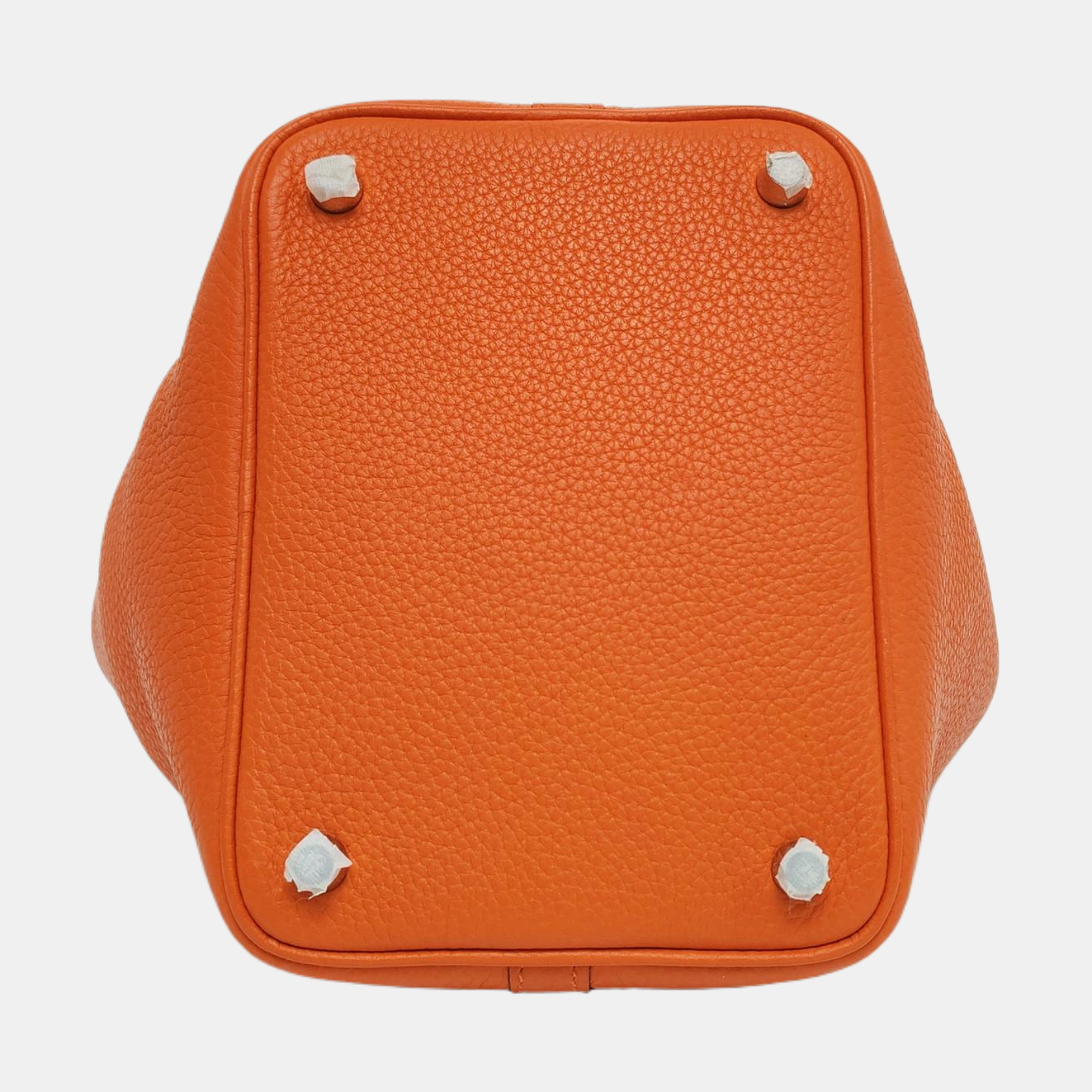 HERMÈS Picotin Lock 18 Orange Clemence Calfskin Basket Bag with Silver Hardware-(SKU)-967684097