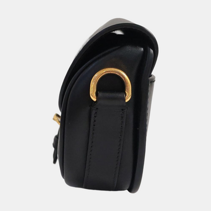 DIOR Bobby Black Calfskin Shoulder Bag Handbag Crossbody Bag Golden Hardware Detachable Shoulder Strap-(SKU)-967737667