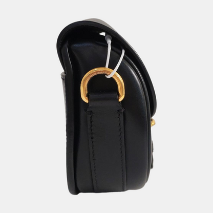DIOR Bobby Black Calfskin Shoulder Bag Handbag Crossbody Bag Golden Hardware Detachable Shoulder Strap-(SKU)-967737667