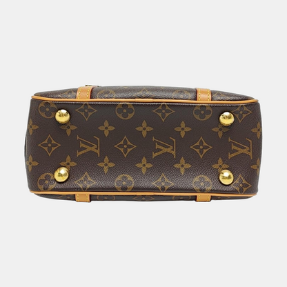 LOUIS VUITTON CITE Brown Coated Canvas Monogram Shoulder Bag Tote Bag Gold Hardware-(SKU)-967651904