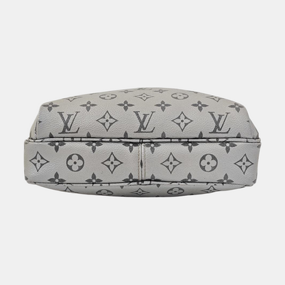 LOUIS VUITTON TRIO Grey Calfskin Monogram Crossbody Shoulder Bag Silver Hardware-(SKU)-967525800