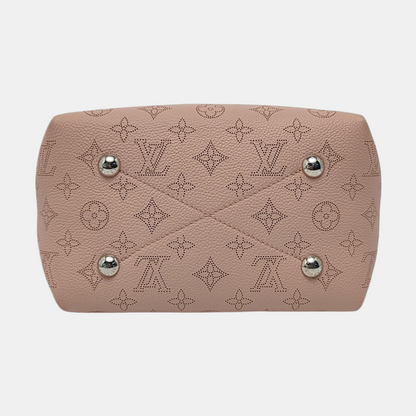 LOUIS VUITTON BELLA pink leather Monogram woven shoulder bag with 2 detachable straps, silver hardware-(SKU)-968037348