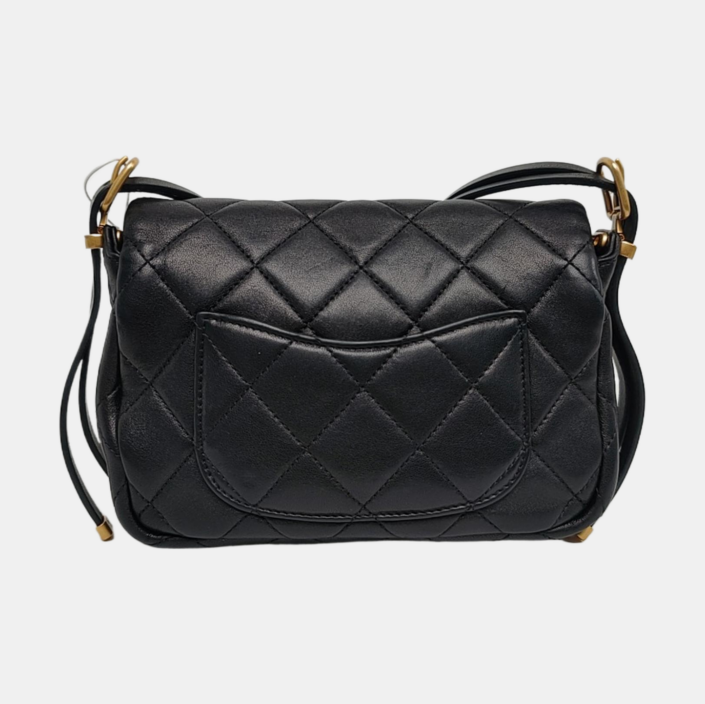 CHANEL CLASSIC FLAP black lambskin quilted diamond pattern crossbody bag shoulder bag gold hardware-(SKU)-967910600