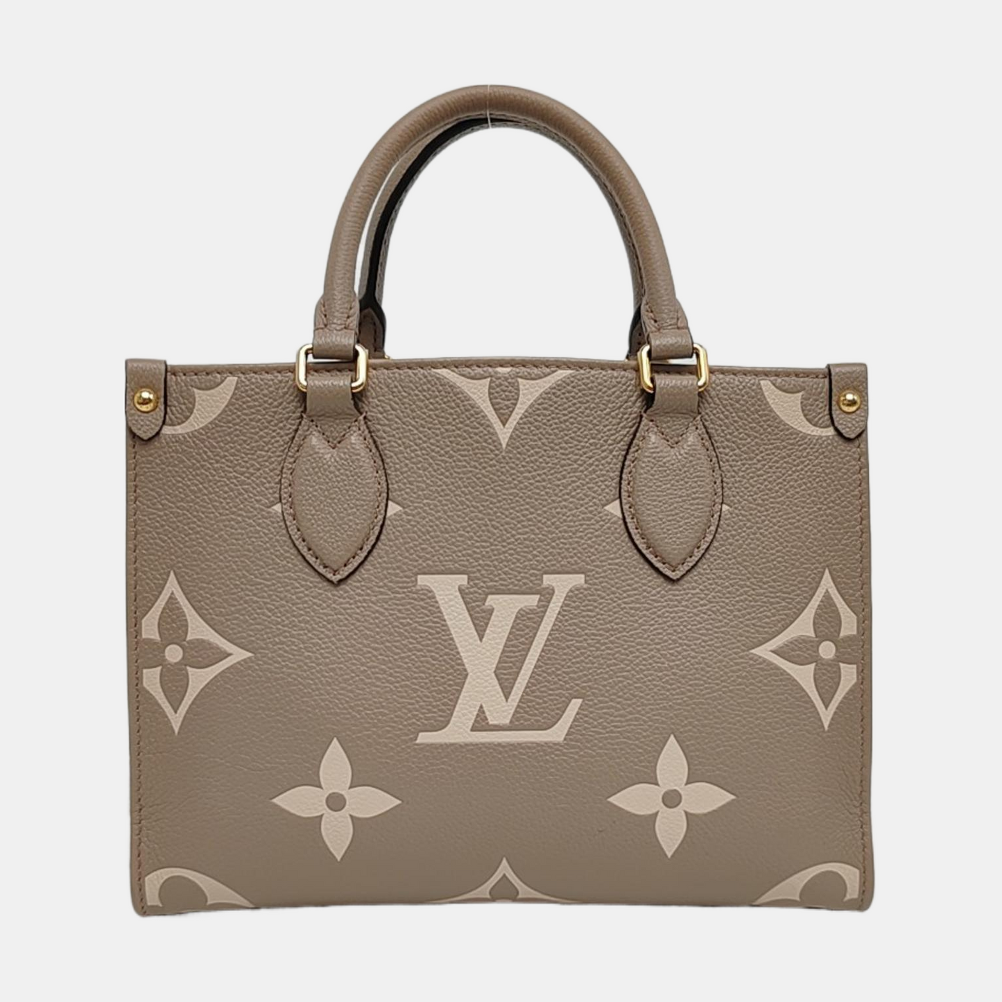 LOUIS VUITTON ONTHEGO Small Grey Calfskin Monogram Jungle Bag Single Shoulder Bag Handbag Detachable Strap-(SKU)-967952664