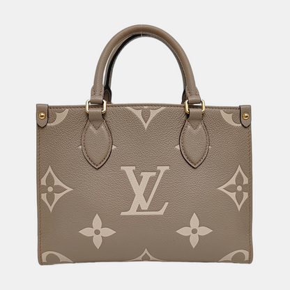 LOUIS VUITTON ONTHEGO Small Grey Calfskin Monogram Jungle Bag Single Shoulder Bag Handbag Detachable Strap-(SKU)-967952664