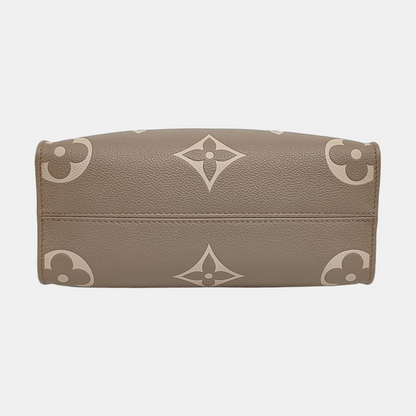 LOUIS VUITTON ONTHEGO Small Grey Calfskin Monogram Jungle Bag Single Shoulder Bag Handbag Detachable Strap-(SKU)-967952664