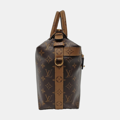 LOUIS VUITTON CRUISER Small Brown Coated Canvas Monogram Shoulder Bag Tote Crossbody Bag Detachable Strap-(SKU)-967985404