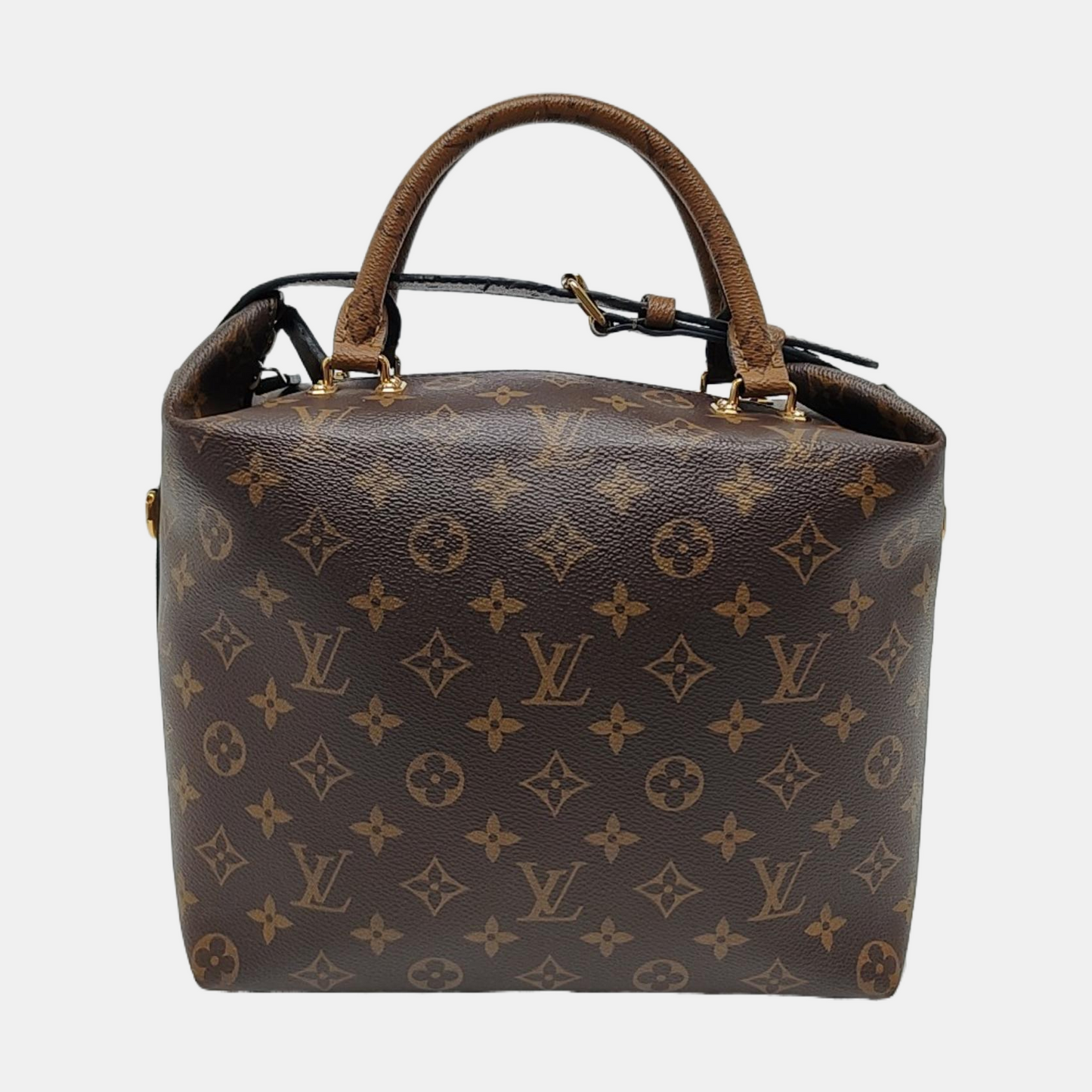 LOUIS VUITTON CRUISER Small Brown Coated Canvas Monogram Shoulder Bag Tote Crossbody Bag Detachable Strap-(SKU)-967985404